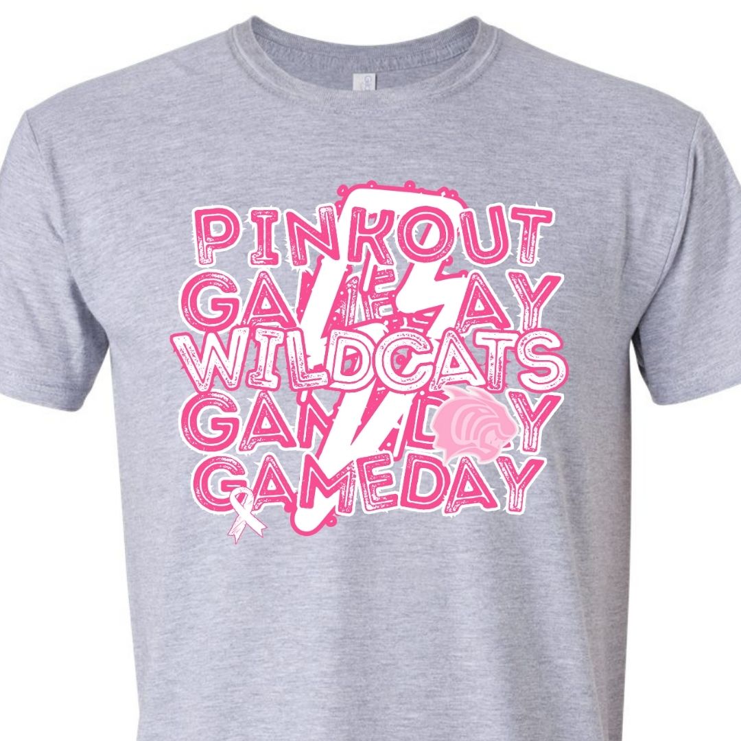 Wildcat Pink Out Lightning Bolt