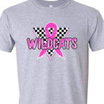 Load image into Gallery viewer, Wildcats Pink Ribbon Checkered Shirt
