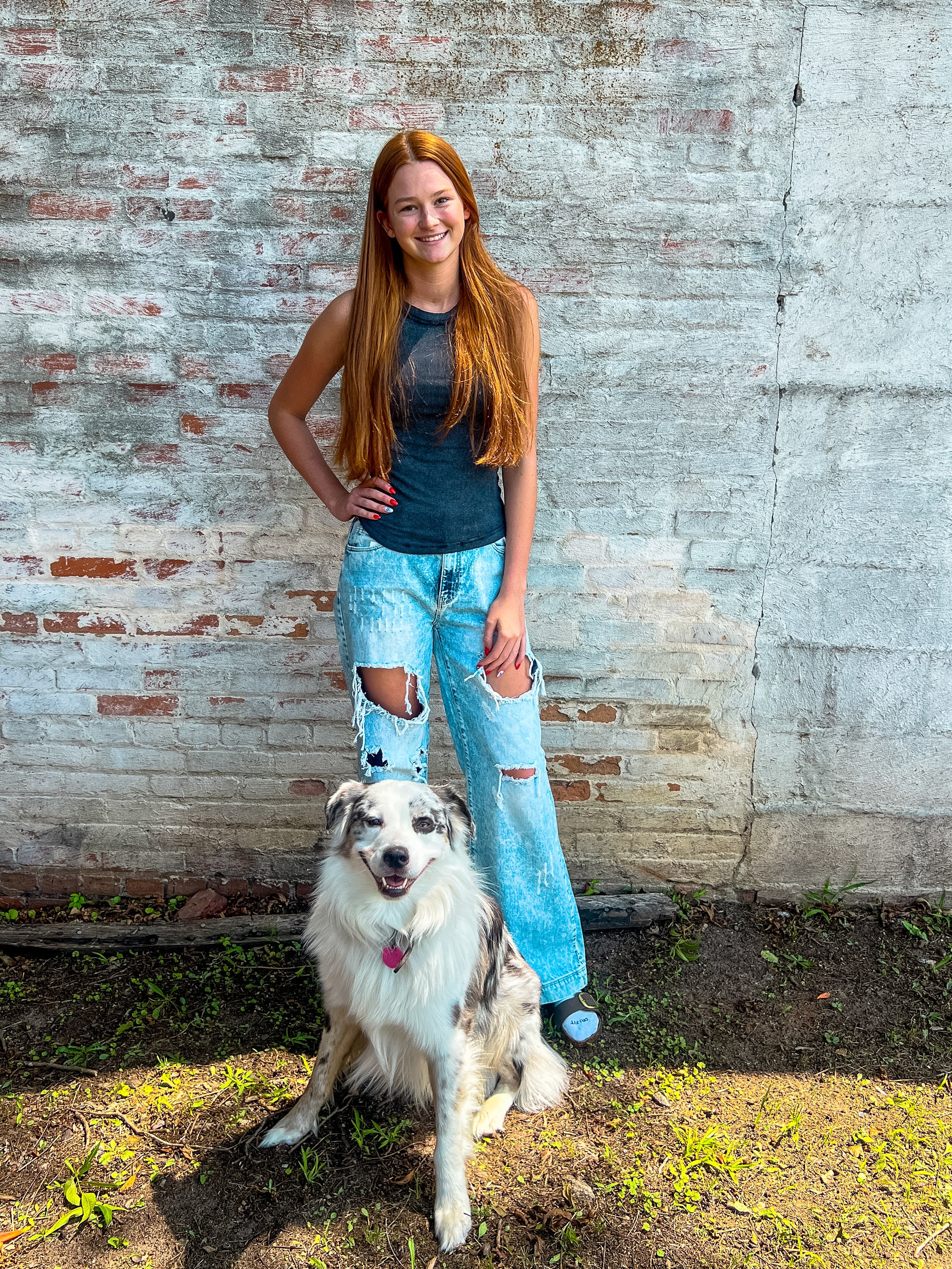 Distressed Acid Wash Wide Leg Boyfriend Jean