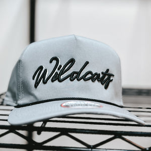 Vintage Style Rope Trucker Grey 3D WILDCATS SnapBack