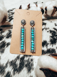 Turquoise Bar Earring