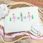 Load image into Gallery viewer, Nutcracker Embroidered Side Bow Sweatshirt
