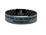 Load image into Gallery viewer, Versible Bracelet Iron Sharpens Iron Proverbs 27:17
