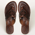 Load image into Gallery viewer, American Darling Hand Tooled Sandal ADFTE104B Size 10
