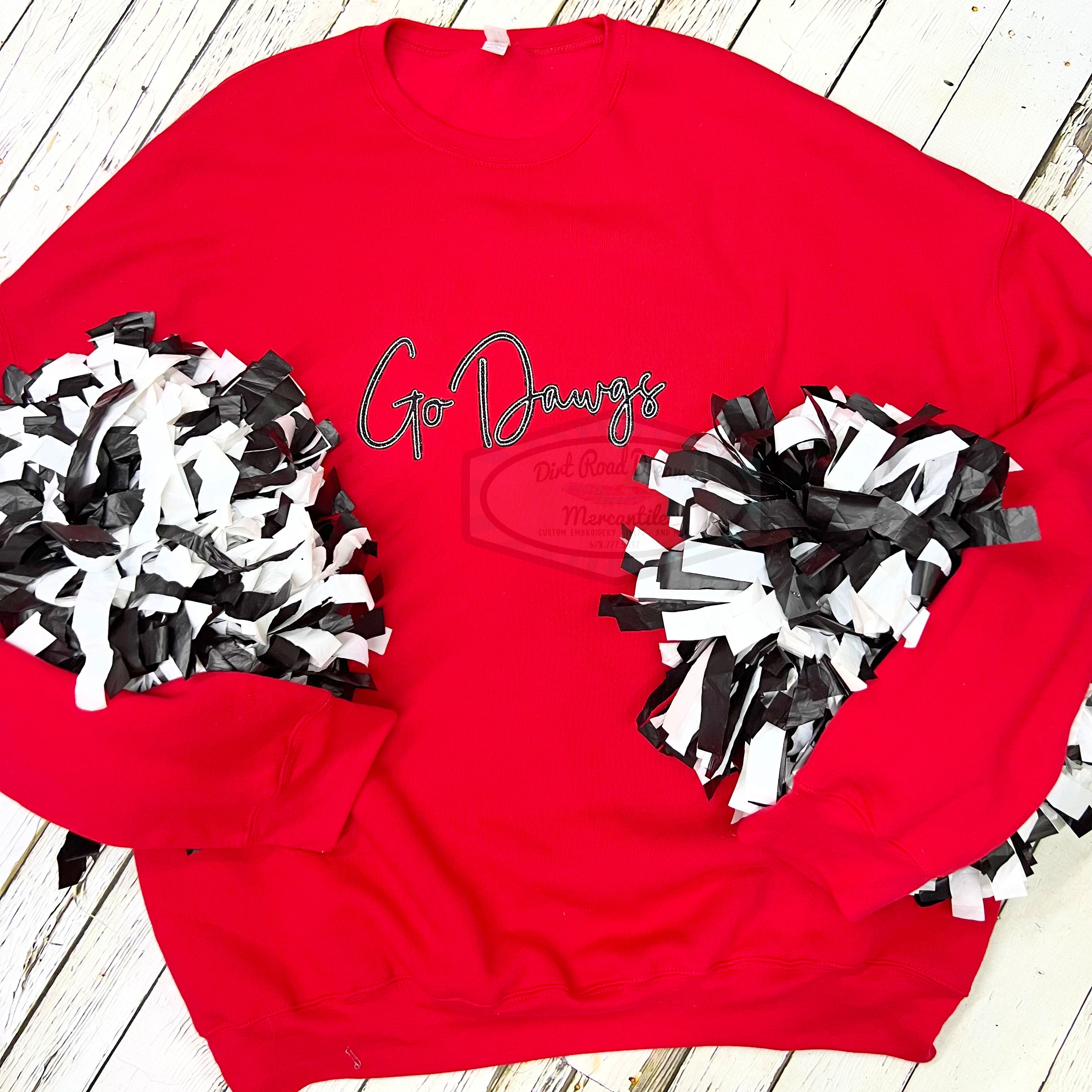 Go Dawgs Sweatshirt Team Spirit Bulldogs Georgia Applique – Dirt Road  Dreams Mercantile