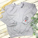 Load image into Gallery viewer, Embroidered Mama Sweatshirt Heart Custom
