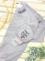 Load image into Gallery viewer, Embroidered Mama Sweatshirt Heart Custom
