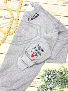 Embroidered Mama Sweatshirt Heart Custom