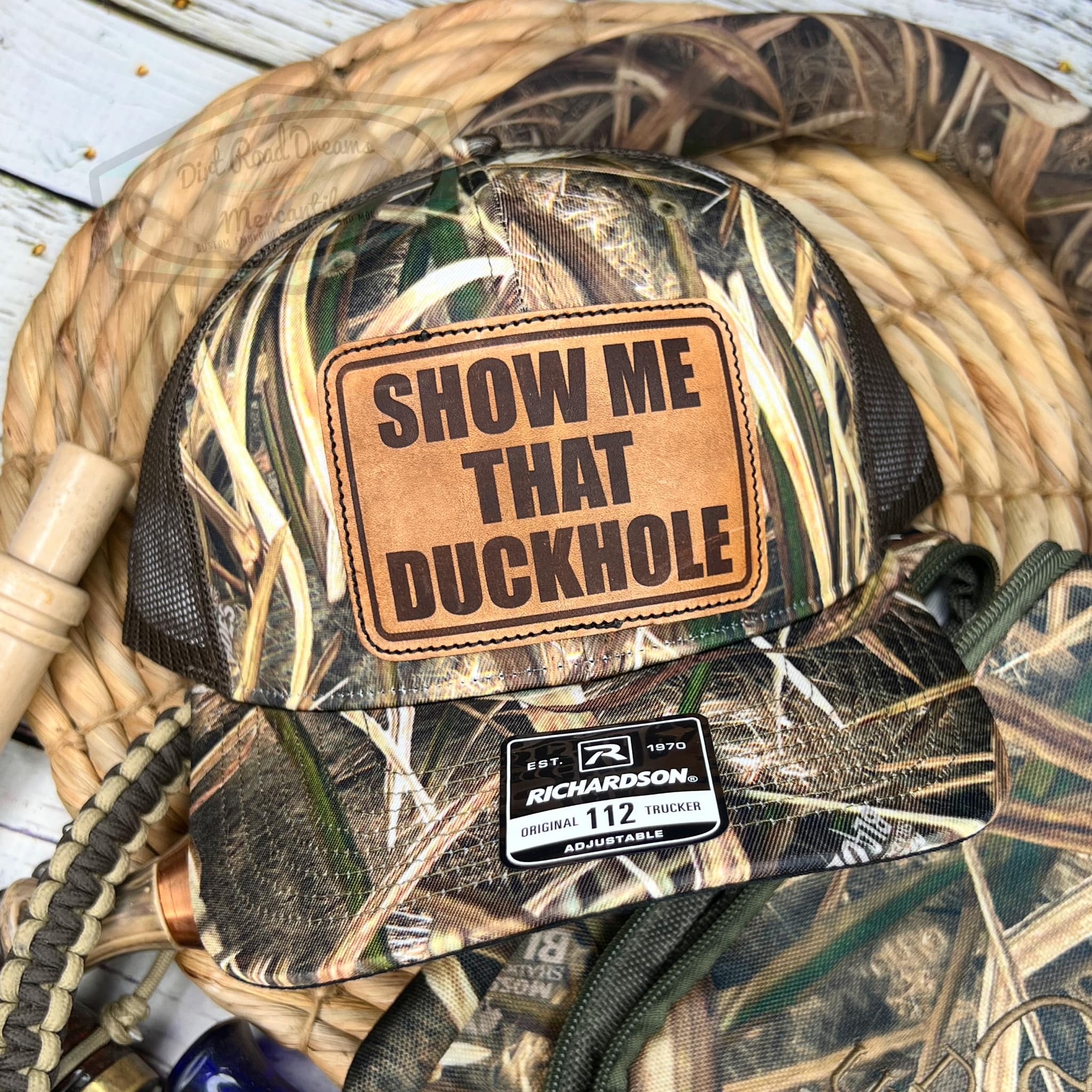 Show Me That Duckhole Richardson Leather Patch Hat