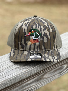 Bottomland Camo Richardson 112 Snapback Trucker Embroidered Wood Duck