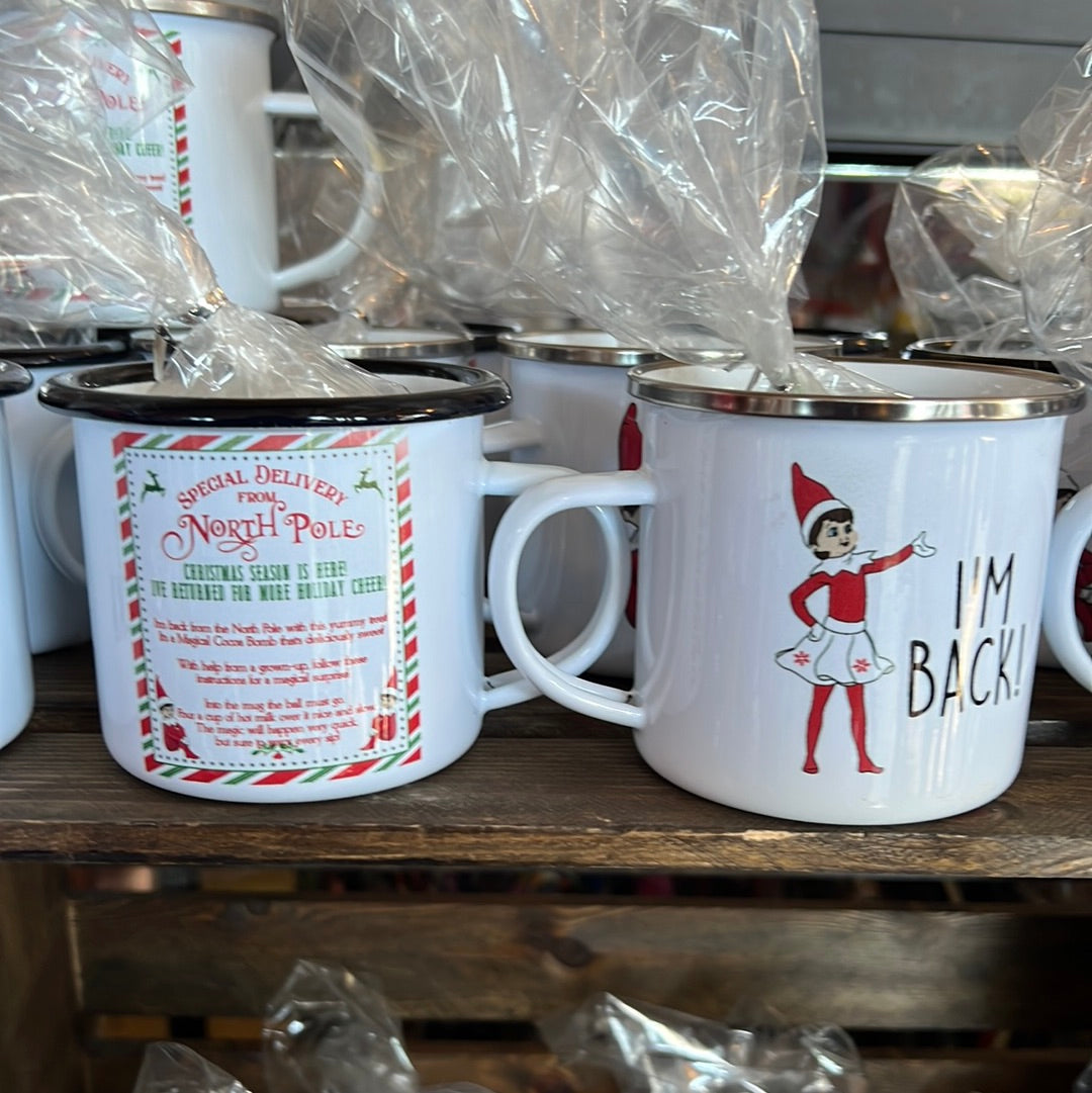 Elf Camp Mug with Cocoa Bomb